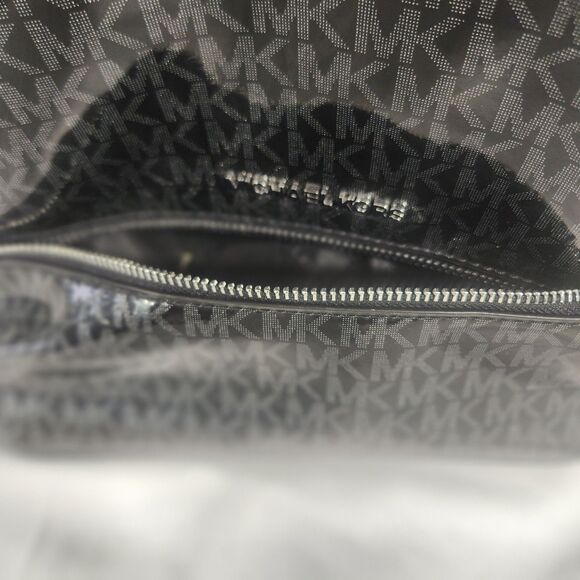 Michael Kors Black Signature Glossy XS Rhea Convertible Backpack Crossbody Bag main image 16